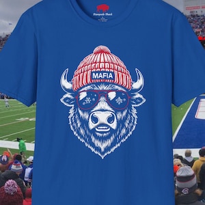 Buffalo Bills Mafia Unisex T-Shirt, Bills Fan Game Day Gear Shirt, Buffalove Tee, Tailgating Apparel, Buffalo Illustration, Buffalo Football
