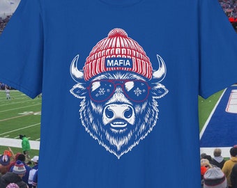 Buffalo Bills Mafia Unisex T-Shirt, Bills Fan Game Day Gear Shirt, Buffalove Tee, Tailgating Apparel, Buffalo Illustration, Buffalo Football