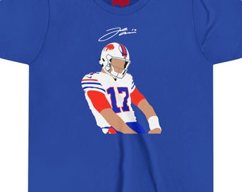 Camiseta juvenil de Josh Allen: Camiseta de fútbol americano para niños de los Buffalo Bills