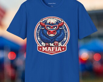 Camiseta de la mafia de los Buffalo Bills / Emblema vintage de Buffalo