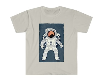 Astronaut in Space pop art Unisex Softstyle T-Shirt