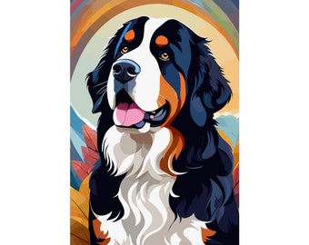 Bernese Mountain Dog Matte Vertical Poster