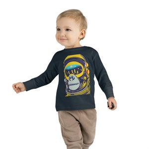 Gorilla Astronaut Toddler Camiseta de manga larga