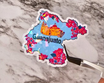 Guanajuato Mexico State Sticker, Spanish Resistant Vynil Sticker for Waterbottle, Laptop, or Phone Case, Mexican Decals, Hydroflask Stickers
