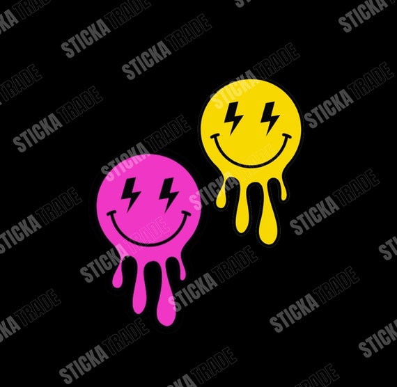 Smiley Spark Glossy Vinyl Sticker