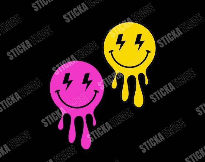 Smiley Spark Glossy Vinyl Sticker