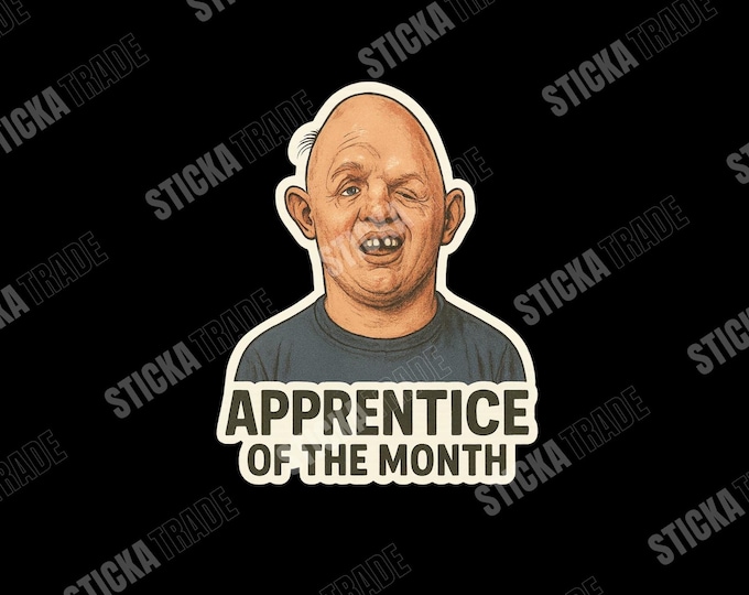 Apprentice Of The Month Glossy Vinyl Sticker