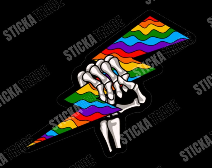 Skeleton Spark Wavy Rainbow