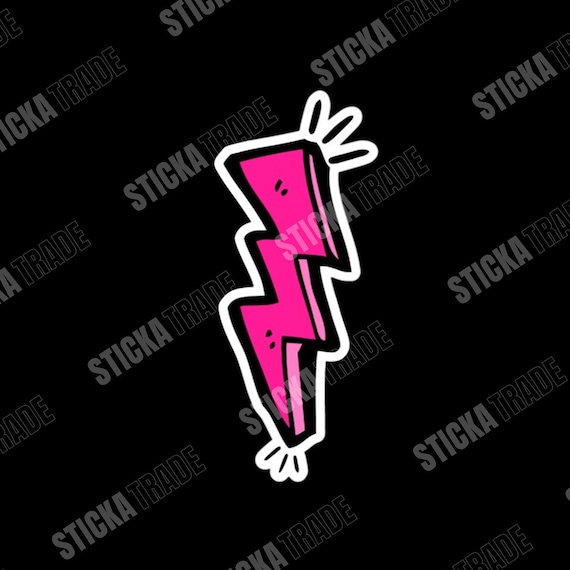 Little Pink Spark Glossy Vinyl Sticker, Electrician, Tradie, Electrician Gift, Sparky Gift, Sparky Sticker, Electrician sticker