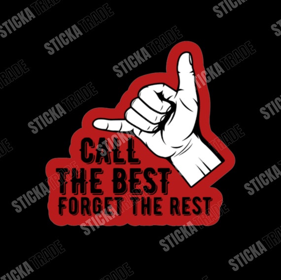 Call the best forget the rest Glossy Vinyl Sticker, Plumber, Electrician, Construction, Fitter