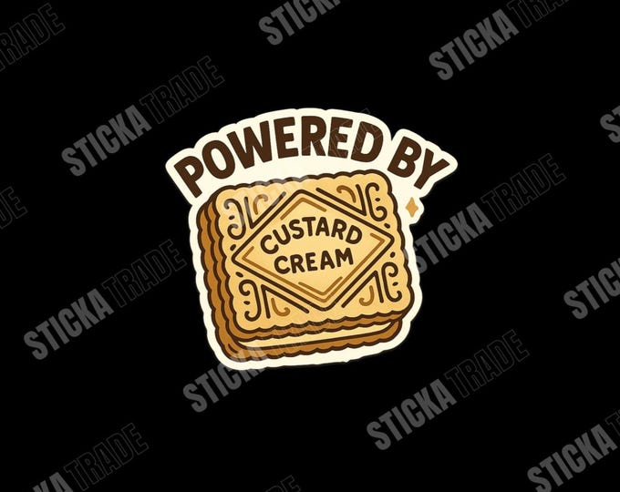 Powered by Biscuits Glossy Vinyl Sticker