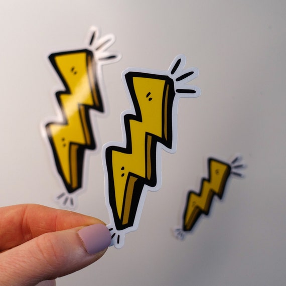 Little Spark Yellow Glossy Vinyl Sticker