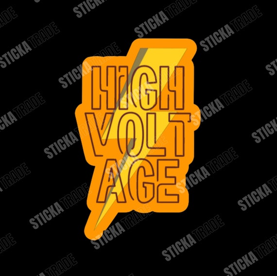 High Voltage Glossy Vinyl Sticker