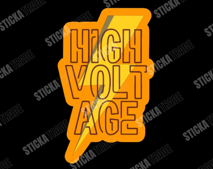 High Voltage Glossy Vinyl Sticker