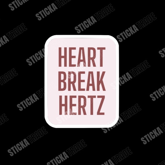 Heart Break Herts Glossy Vinyl Sticker