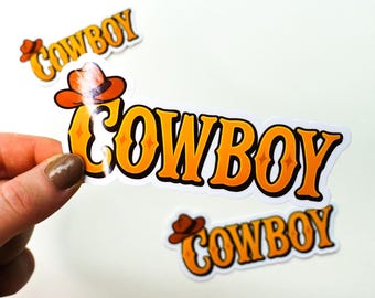 Cowboy Glossy Vinyl Sticker