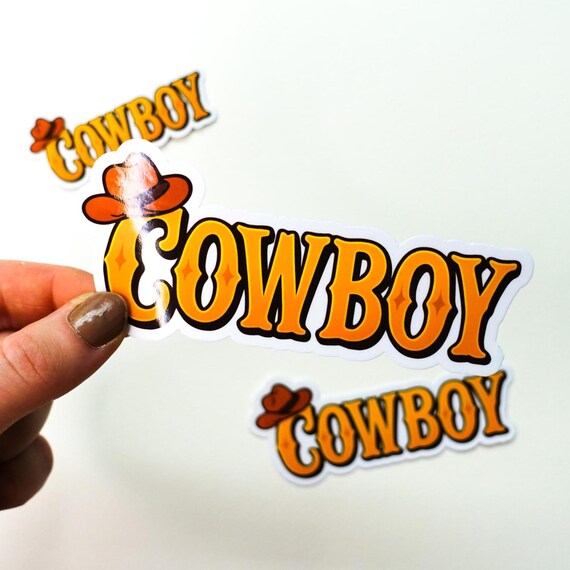 Cowboy Glossy Vinyl Sticker