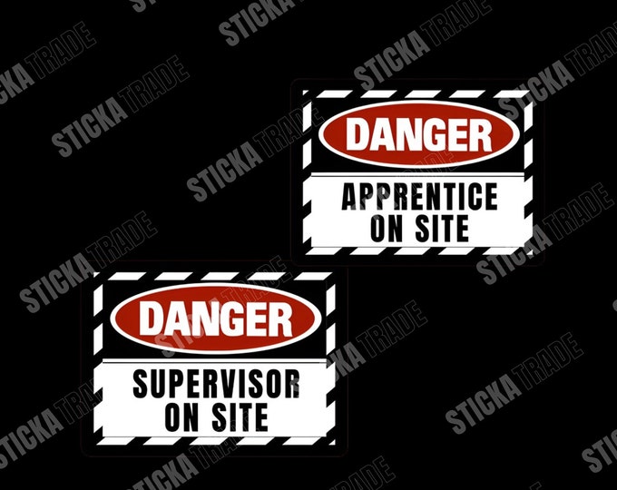 Warning On Site Glossy Vinyl Sticker