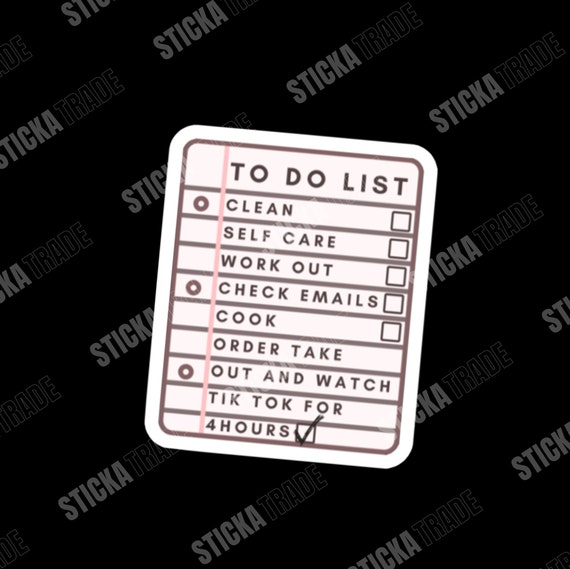 To Do List Glossy Vinyl Sticker
