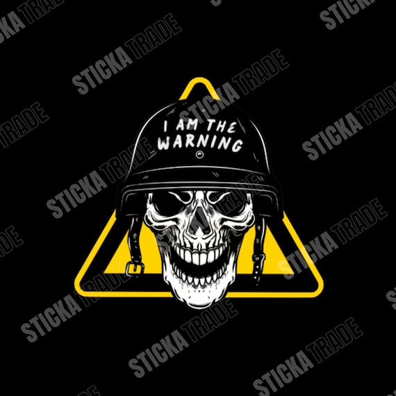 Skeleton Warning Funny Glossy Vinyl Sticker, Electrician, Tradie, Construction Worker, Labourer