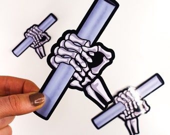 Scaffolder Skeleton Glossy Vinyl Sticker