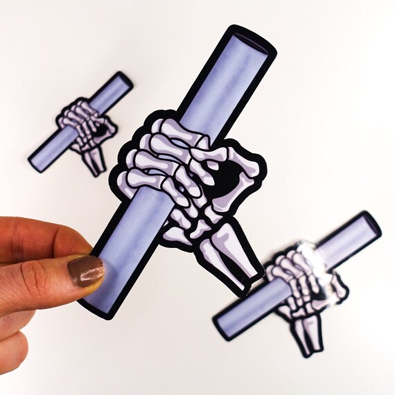 Scaffolder Skeleton Glossy Vinyl Sticker
