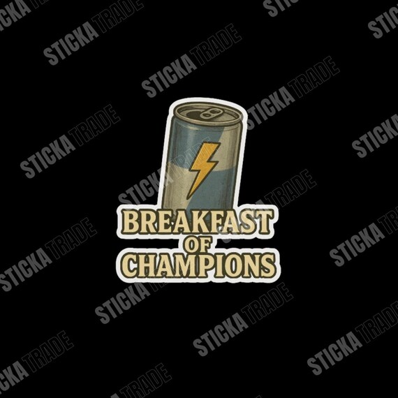 Breakfast of Champions Glossy Vinyl Sticker
