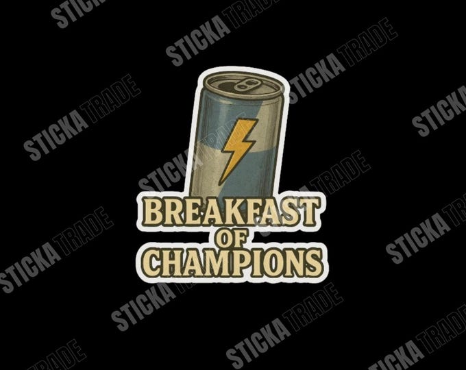 Breakfast of Champions Glossy Vinyl Sticker