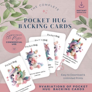 Pocket Hug Card DIY Pocket Hug Tags - Printable Card Template - Great for Handmade Gifts - Instant Download