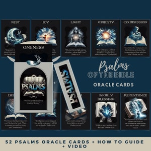 Psalms Oracle Cards: Wisdom and Solace from Ancient Hymns - Digital Download Bundle includes a guide book and video