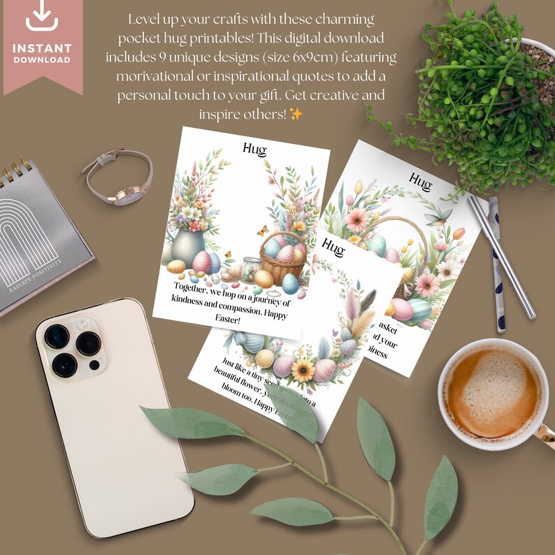 Easter Pocket Hug Cards: Bunny Designs (digital Download) - Etsy New ...