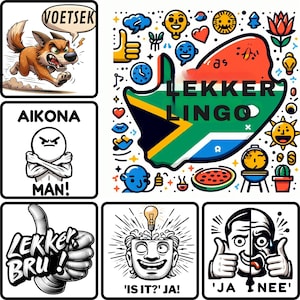 T-shirt designs
✅ Coffee mugs and water bottles
✅ Greeting cards
✅ Social media posts
✅ Posters and prints
✅ Digital scrapbooking
✅ Any project needing a touch of South African humor!