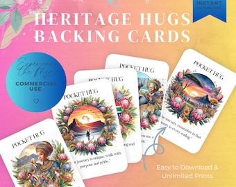 Tarjetas de abrazo de bolsillo de la herencia sudafricana: regalos culturales (descarga digital)