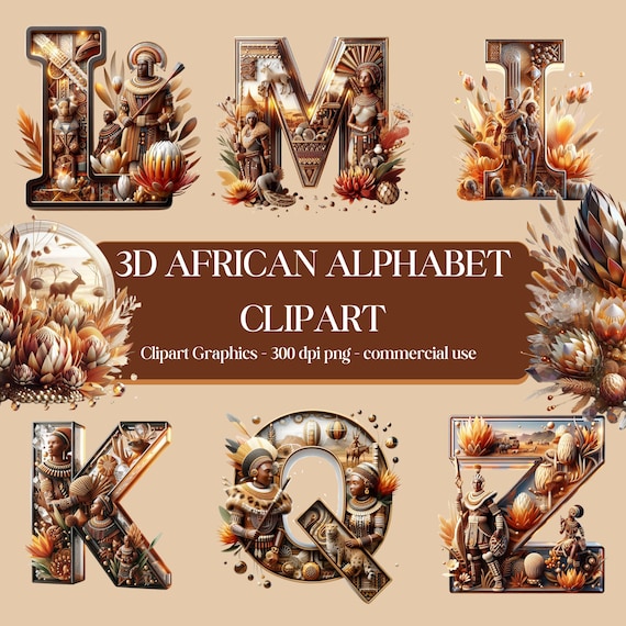South African 3D Crystal Letter PNG: Zulu Ndebele Font (104 Images)