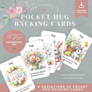 Pocket Hug Card Easter Enchantment  Pocket Hug Backing Cards - Download & Print (9 Designs)