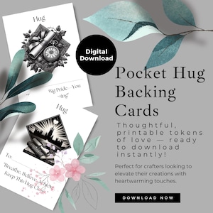 Viktorianische College Pocket Hug Karten zum Ausdrucken – 9 Schulabschluss Sprüche – digitaler Download, Affirmation Geschenk, Motivations-Tag, sofortiges Andenken
