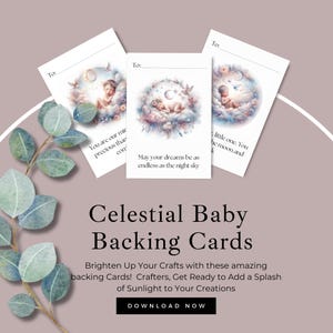 Pocket Hug Card Celestial Baby Dreams Tasche Umarmungskarten | Druckbare Trost Karten zur Geburt | Digitaler Download | Neue Mom Geschenk | Babyparty