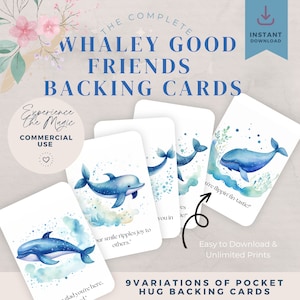 Pocket Hug Karte Pocket Hug Karten mit Walen - 9 aufbauende Karten und Zitate - Ermutigungsgeschenke für Freunde