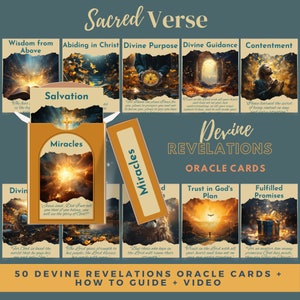 Sacred Verse Oracle Cards  Divine Guidance Wisdom and Spiritual Insight  Inspirational Deck for Intuitive Readings Digital Download
