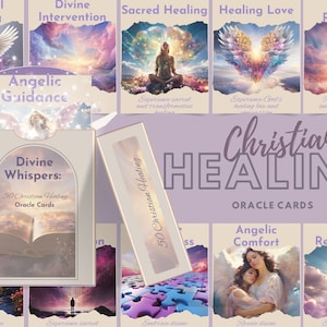 Christian Healing Oracle Cards | Divine Inspirational Deck with Guidebook | Spiritual Guidance, Renewal & Connection with Jesus