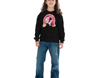 Youth "Rainbow Unicorn" crewneck sweatshirt