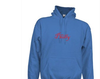 Sixers Hoodie-Philly 15th Century Pirate Font Red Text