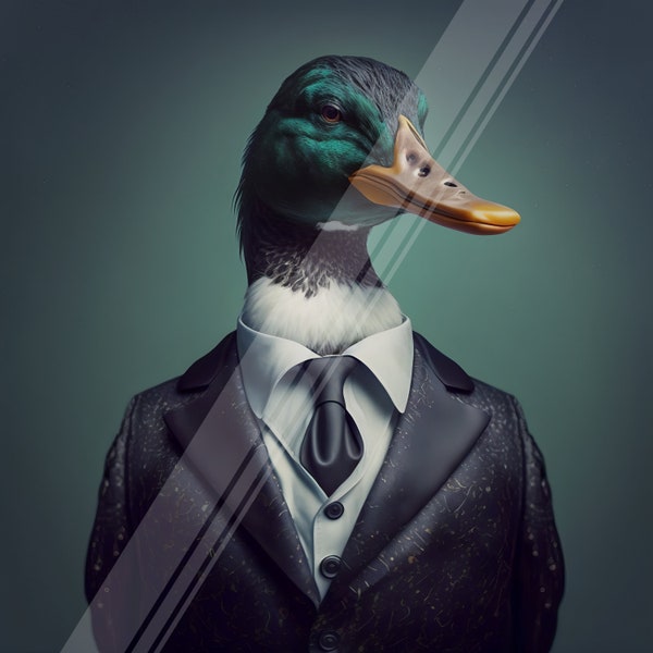 Poster of a Duck in costume