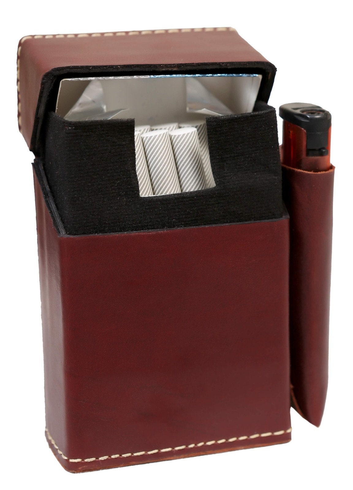 Luxury Genuine Leather Cigar Cigarette Holder Gift E-Cigarette