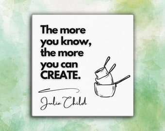 Julia Child Quote Canvas Art: Minimalist Kitchen Decor