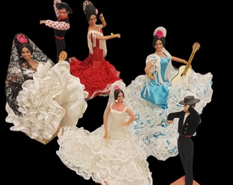 Rare Beautiful  Collection of Spanish Dolls including 2 MARIN CHICLANA 1960's