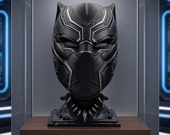 Civil War Black Panther Helmet | 3D Printed, Custom Fit, Wakandan-Inspired Collectible (Made to Order)