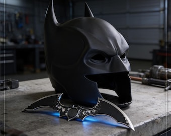 Arkham Origins Bat Helmet Accessory, Custom Fitted, Wearable 3D Printed Cosplay Prop, Costume Accessory - Halloween, ComicCon, Gift Set