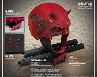 Sideshow Daredevil Wearable Helmet | 3D Printed Collectible Cosplay Custom Fit