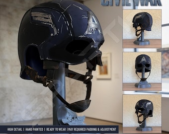 MCU Captain America Helmet | 3D Printed, Wearable Custom Fit, Display Stand, Made to Order, Gift Ideas